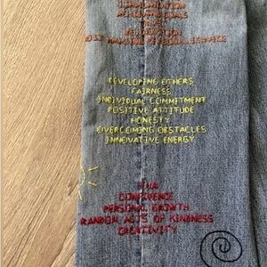 RARE Chico’s Embroidery Jeans